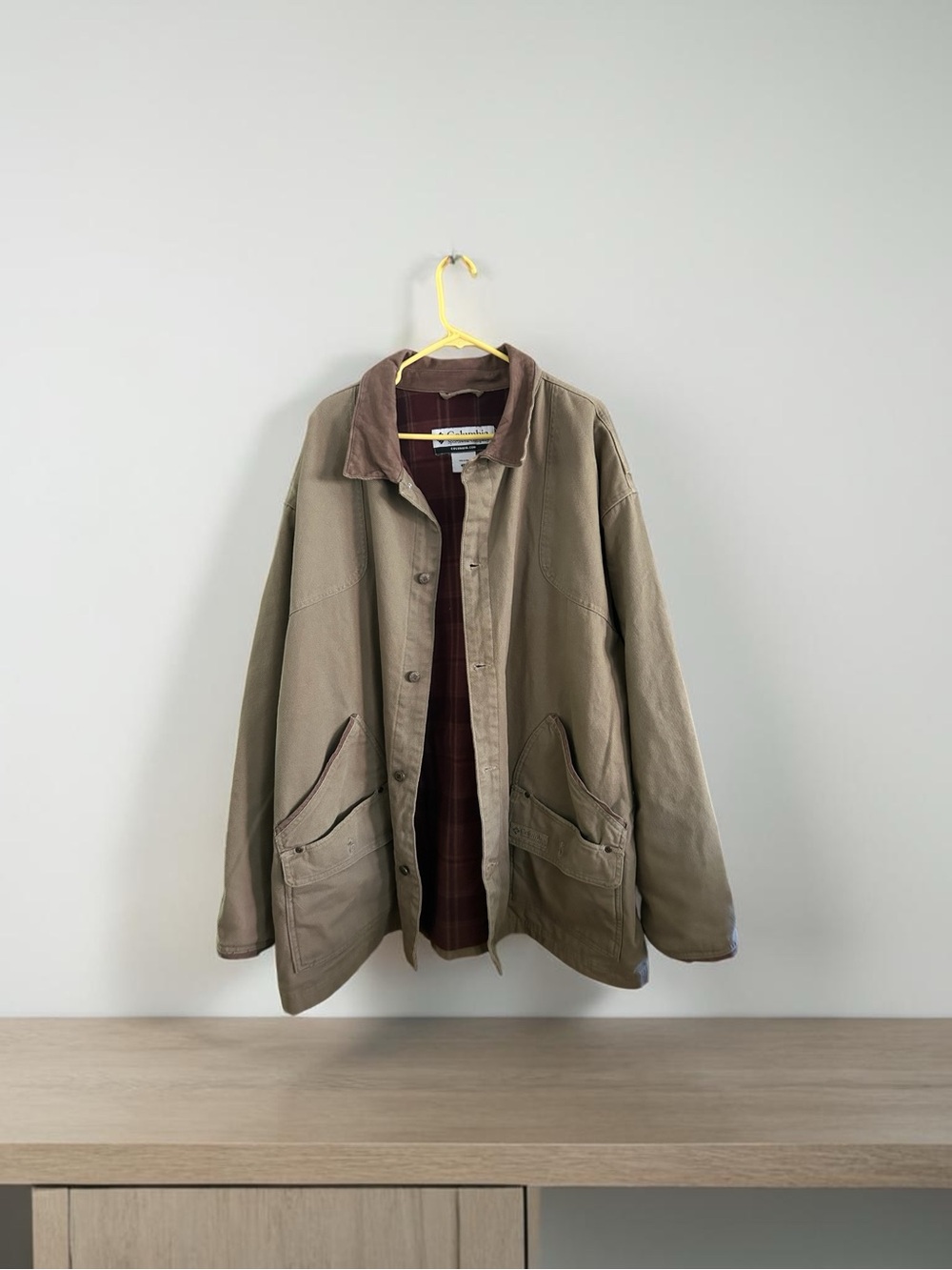 Columbia River Lodge Beige Men's 2xl Fully Lined Field/barn Coat